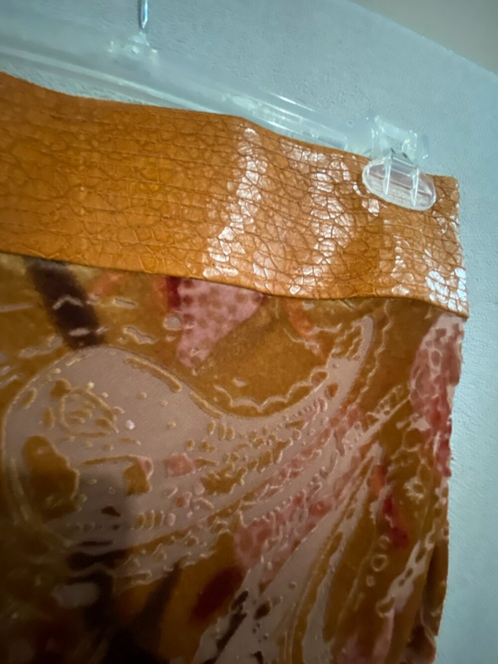 Laundry by Shelli Segal Silk Blend Paisley Skirt Size 2 Flowy Boho Brown Tan - Picture 4 of 9